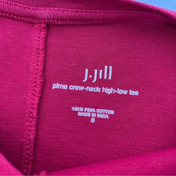 J.Jill Pima Crew Neck High Low Tee Long Sleeve Women's Small Cotton Basic - Picture 6 of 13